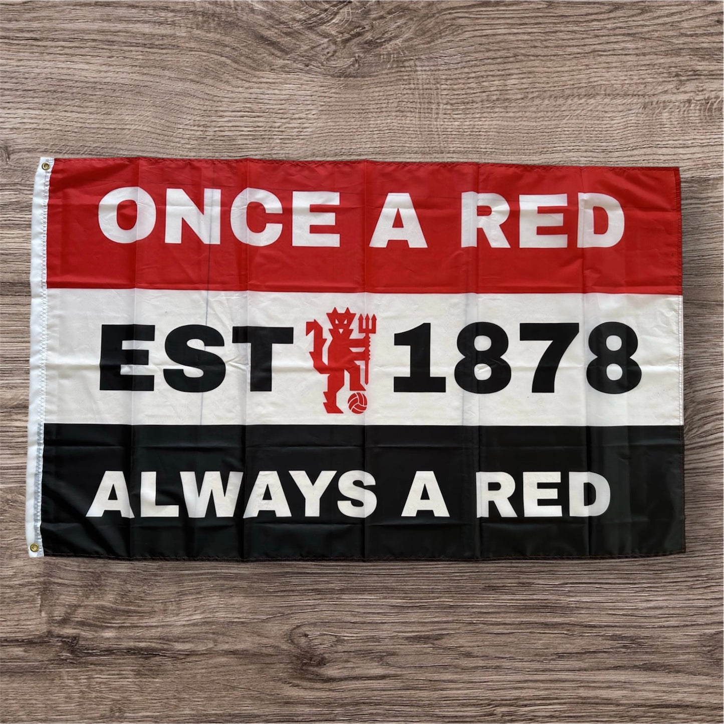 Manchester United FC large 5x3ft Flag - Once a red, Always a red - OwnGoal