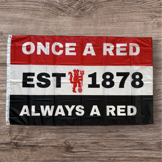 Manchester United FC large 5x3ft Flag - Once a red, Always a red - OwnGoal